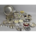 A Collection of Various Silver Plated Items to include Trophies, Placemat, Toast Rack Etc
