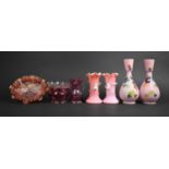 A Collection of Various Late 19th Century and 20th Century Glass to include Pair of Opaque Glass