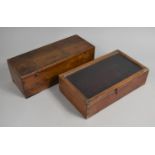 Two Wooden Boxes to Include Bijouterie Example, 31.5cm and 34.5cm Wide