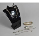 A Collection of Various White Metal and Silver Plated Jewellery to Include Chains, Watches etc
