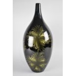 A Modern "Green Firework" Pattern Ceramic Bottle Vase, 49cms High