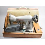 A Vintage Electric Jones Sewing Machine with Foot Pedal and Power Lead, Untested
