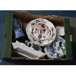 A Collection of Various Ceramics to include Blue and White Etc