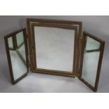 An Edwardian Folding Triple Dressing Table Mirror