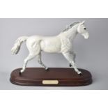 A Beswick Horse on Wooden Plinth, One Man, A266