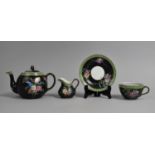 A Three Piece English Pottery Bachelor's Teaset to Comprise Teapot, Milk Jug and Cup and Saucer