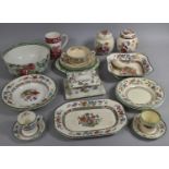 A Collection of Various Spode Chinese Rose China to comprise Plates, Platter Etc together with