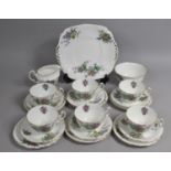 An Adderley Lawley Teaset to comprise Six Cups, Saucers, Side Plates, Milk Jug, Sugar Bowls Etc