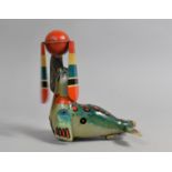 A Clockwork Tinplate Toy, Seal with Spinning Ball, No Key, 14cms High