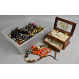 A Large Collection of Various Costume Jewellery to include Beaded NEcklaces, Brooches Etc