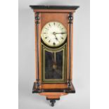 A Reproduction Wall Hanging Vienna Style Clock of Small Proportions, 31 Day Movement