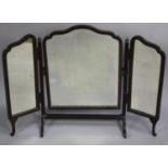 An Edwardian Mahogany Framed Triple Dressing Table Mirror