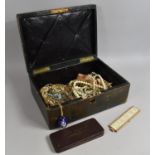 A Vintage Jewellery box Containing Costume Jewellery