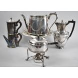 A Collection of Silver Plated to include Side Pouring Coffee Percolator, Teapot Etc