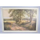 A Framed Dipnall Print on Board, "South Downs Way", 74x49