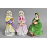 Two Royal Doulton Limited Edition Figures, Charity and Faith Together with a Coalport Figure, Helen