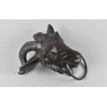 A Modern Cast Metal Wall Mount Horse Tie in the Form of a Goat's Head, (Plus VAT)