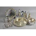 A Collection of Various Silver Plated Items to include Circular Galleried Tray, Stylised Pierced and