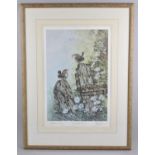 A Framed Artist's Proof Print by Jan Bowles, Nest Building, 32x48cm