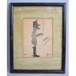 A Framed Pen and Ink Cartoon, Dated Oct 1915, "Kultur" by L Stanley, 13x10cm