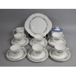 A Royal Doulton Pastorale Pattern Tea Set to comprise Six Cups, Saucers, Side Plates, Cake Plates,