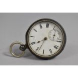 A Late Victorian Silver Cased Pocket Watch with White Enamelled Dial, Roman Numerals and