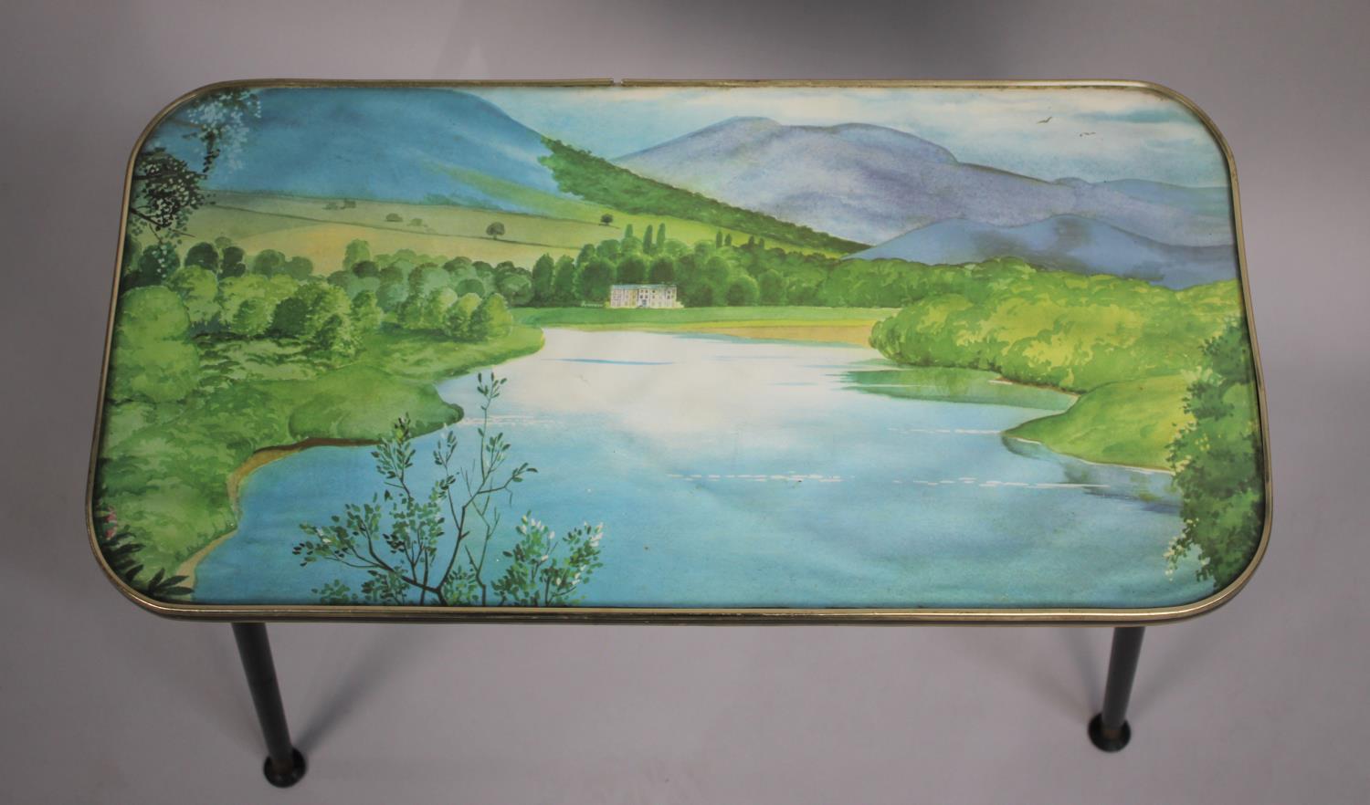 A 1960/70's Coffee Table with Country House Scene - Image 2 of 2