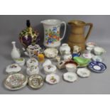 A Collection of Various Ceramics to include large jugs, Coalport and Other Teacups, Vase, Colemans