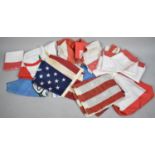 A Collection of 21 Printed Flags to Include USA, England, Olympics, United Nations and Yorkshire etc