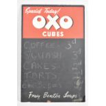 A Wall Hanging Oxo Cube Menu Board, 25x39cm