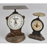 Two Vintage Salters Postage Scales, Tallest 21cms