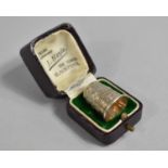 A Silver Thimble by Charles Horner, Chester Hallmark in Fitted Case for J. Hoyle Jeweller, Gold &