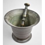 A Late 18th/Early 19th Century Patinated Bronze Pestle and Mortar, 16cm Diameter and 13cm high