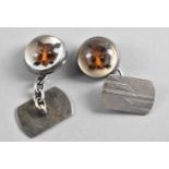 A Pair of Essex Crystal Fox Mask on Sterling Silver Cufflinks