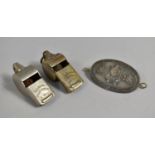 Two Vintage Acme Thunderer Railway Whistles, One Stamped LMS, The Other LNER, Together with a