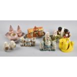 A Collection of Various Cruets to Include Novelty Examples. Carlton Ware Shell, Melaware Melmex