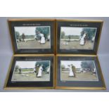 A Set of Four Framed Thackery Coloured Prints, Published 1905, The Catch of the Season - 1. Cast, 2.