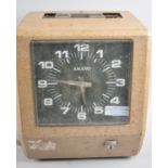 A Mid 20th Century Time Recording Clock by Amano, Untested