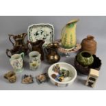 A Collection of Various Ceramics to Comprise Jugs, Masons Plate, Studio Pottery Etc