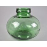 A Moulded Glass Jar, the Neck Inscribed Viresa, 24cm high