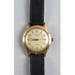 A 1960's Curtiss 25 Jewel Wrist Watch by Bulova Incabloc Automatic Swiss Made Wrist Watch, Working