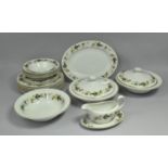 A Royal Doulton Larchmont Dinner Service to comprise Nine Large Plates, Three Small Plates, Six