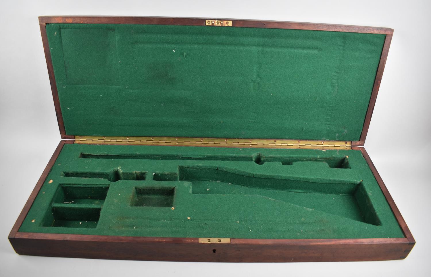 A Mid 20th Century Fitted Mahogany Gun Case, 84cm wide