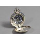 A Silver Cased F. Barker and Son Compass with Mother of Pearl Dial, 3.5cm diameter