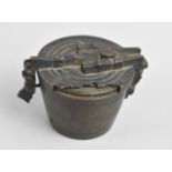 A Late 19th century Continental Bronze Cup or Bucket Weight Set of Graduated Form, 5cms Diameter,