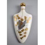 A Royal Worcester Porcelain Perfume Bottle Decorated in 24ct Gold with Butterfly Motif, Worcester