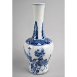 A Reproduction Chinese Blue and White Vase of Bottle Form Decorated with Children in Garden Setting,