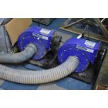 Two Charnwood Wall Mounted Dust Extractors, One with Damage but Both Unchecked