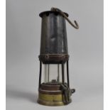 A Vintage Brass and Iron Miners Safety Lamp