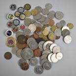 A Collection of Mixed British and Foreign Coins Enamelled Badges etc